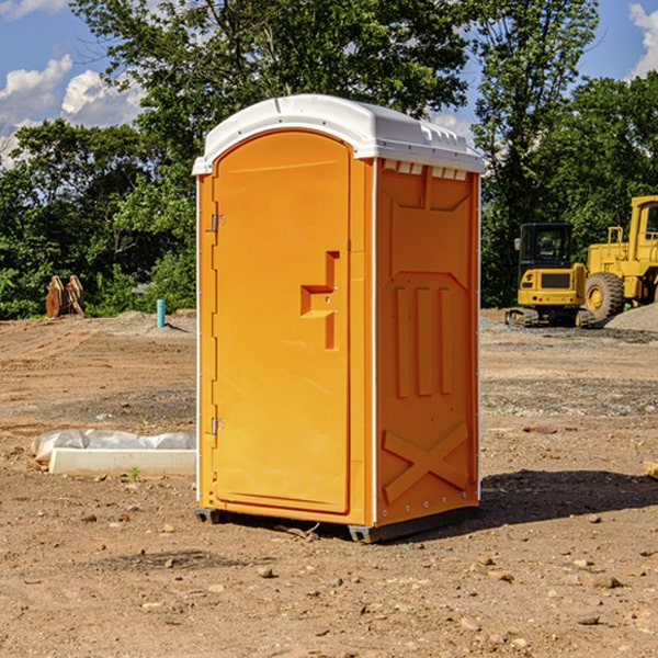 how often are the porta potties cleaned and serviced during a rental period in Plato Illinois